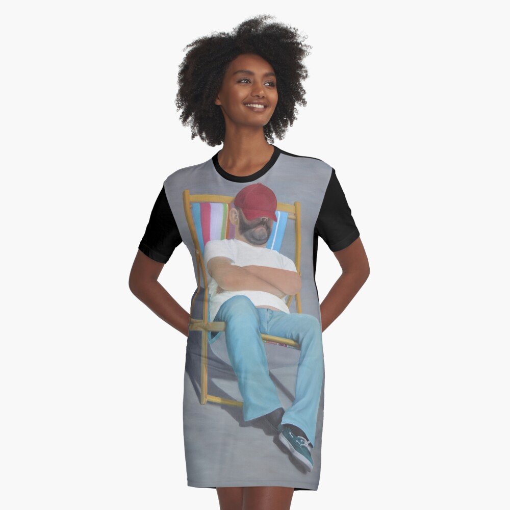 DOING NOTHING Graphic T-Shirt Dress