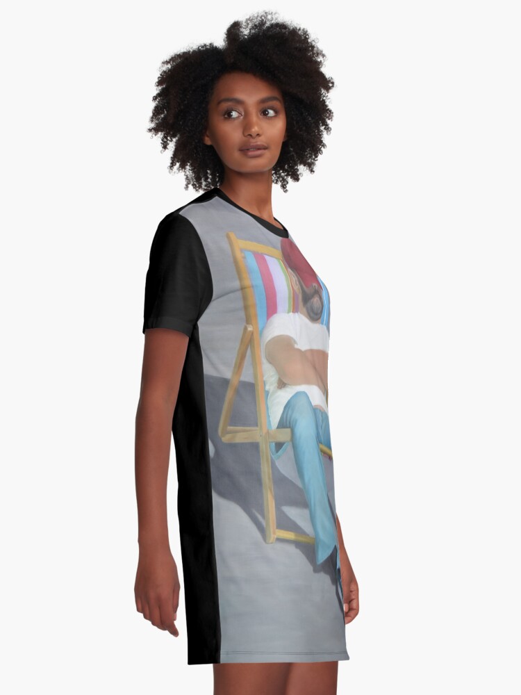 Alternate view of DOING NOTHING Graphic T-Shirt Dress