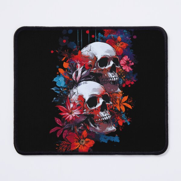 Item preview, Skulls and flowers t-shirt, spooky season t-shirts. designed and sold by AlinaMalina24.