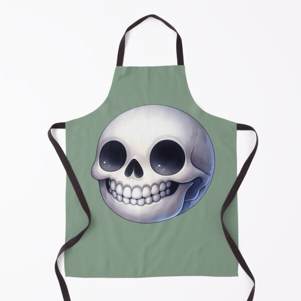 Item preview, Happy Smiling Halloween Skull in Watercolor designed and sold by GVibezPadel.