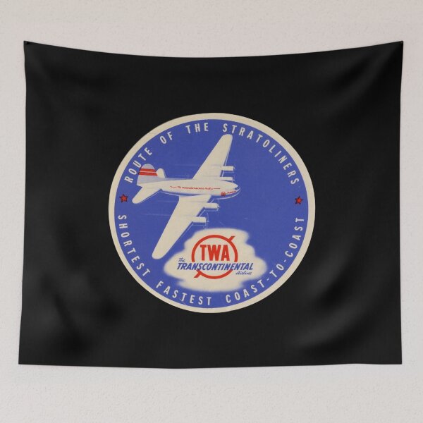 Item preview, TWA Vintage Luggage Label designed and sold by FutureTraveller.