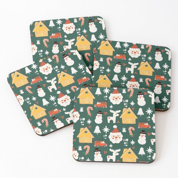 Item preview, Holiday Christmas Santa Workshop Minimal Retro Green designed and sold by susycosta.