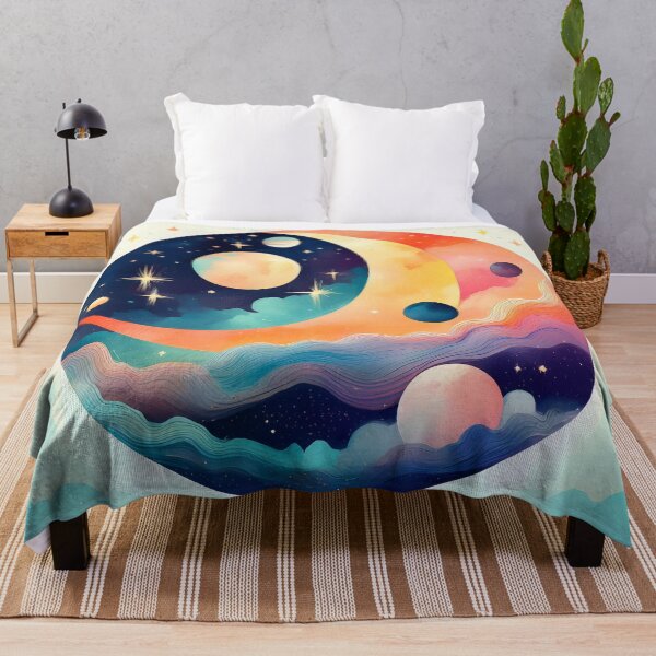 Item preview, Cosmic Dreamscape – Abstract Moon & Planets designed and sold by RaiyaTees.