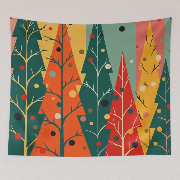 Item preview, Kitschmas Fir Christmas Tree Retro Vector Cut Out designed and sold by taiche.