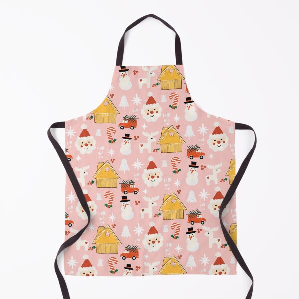 Item preview, Holiday Christmas Santa Workshop Minimal Retro Pink designed and sold by susycosta.