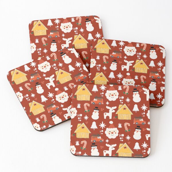 Item preview, Holiday Christmas Santa Workshop Minimal Retro Red designed and sold by susycosta.