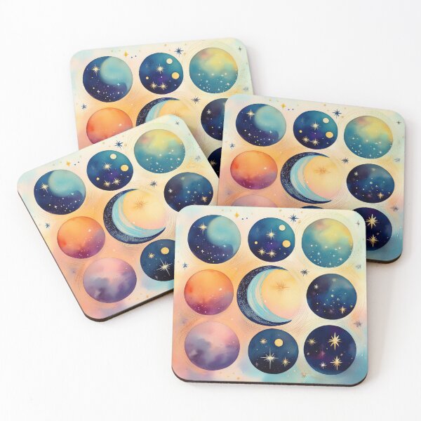 Item preview, Celestial Phases Moon and Stars – Cosmic Whimsy designed and sold by RaiyaTees.