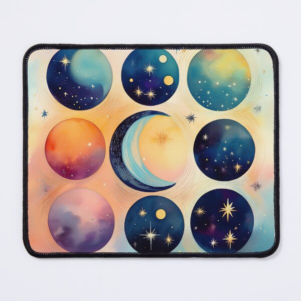 Item preview, Celestial Phases Moon and Stars – Cosmic Whimsy designed and sold by RaiyaTees.