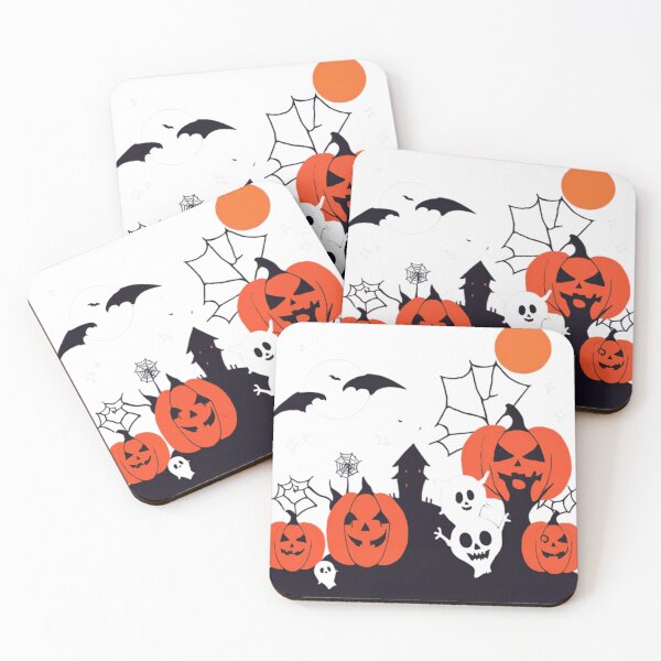Item preview, Cute Halloween Landscape Pumpkins and Ghosts designed and sold by James Gunn.