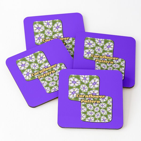 Item preview, White Cornflowers Pattern designed and sold by Patternflower.