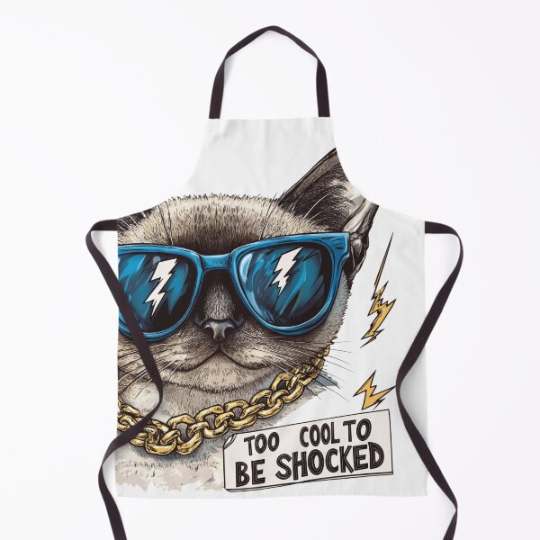 Item preview, Too Cool to Be Shocked – Lightning-Eyed Siamese Cat designed and sold by ShanCoMeow.