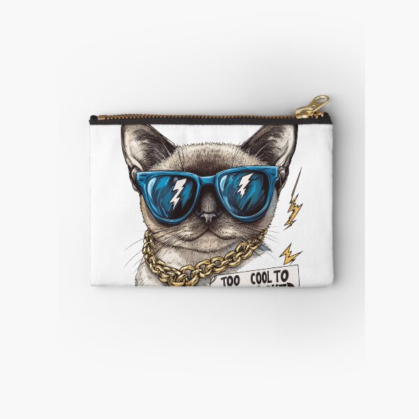 Item preview, Too Cool to Be Shocked – Lightning-Eyed Siamese Cat designed and sold by ShanCoMeow.