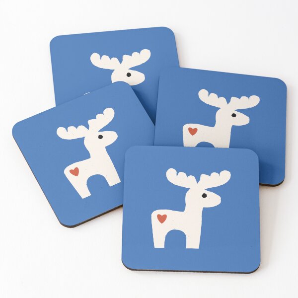 Item preview, Dala Horse Minimal Retro Bold Blue Denim designed and sold by susycosta.