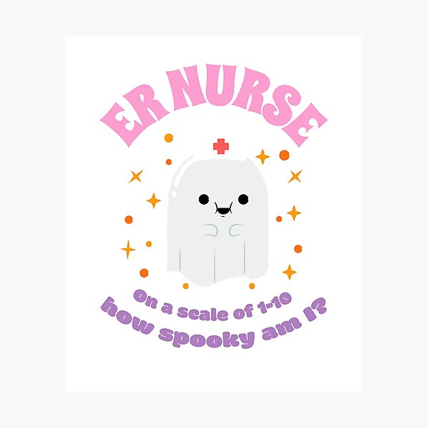 Artikelvorschau, ER Nurse Boo Crew Notaufnahme Krankenschwester Halloween Kostüm entworfen und verkauft von Glint-Design.