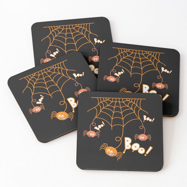 Item preview, Halloween- A gang of cute spiders scare Boo!!! designed and sold by Betinka.