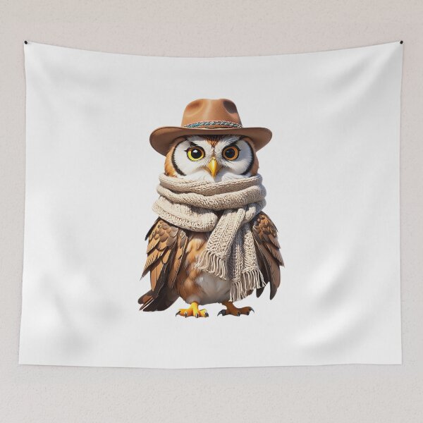 Item preview, Owl Wearing Cowboy Clothes designed and sold by Bunmigraphics .