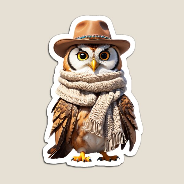 Item preview, Owl Wearing Cowboy Clothes designed and sold by Bunmigraphics .