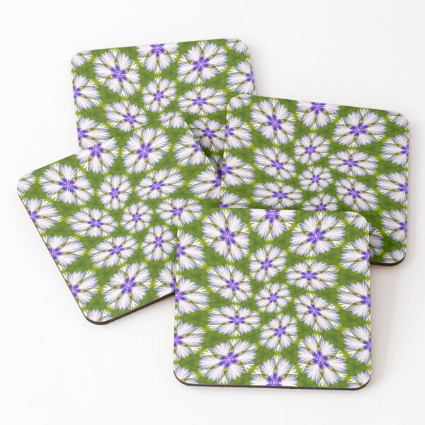 Item preview, White Cornflowers Pattern designed and sold by Patternflower.