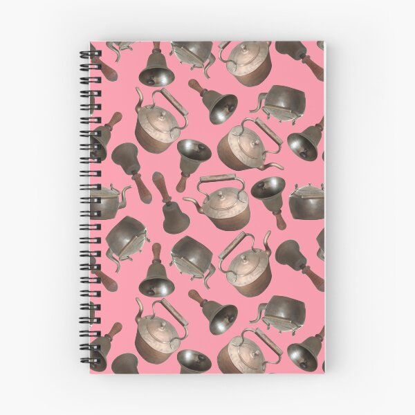 Item preview, Antique Bells and Copper Kettles on Blush Pink designed and sold by Art in My Loft.
