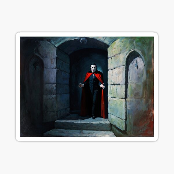 Aperçu de l'œuvre La Tombe de Dracula, une œuvre d'art cool pour Halloween créée et vendue par Vintage Designs +.