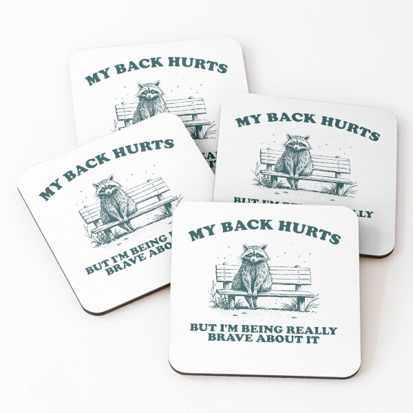 Item preview, My Back Hurts but i'm being really brave about it Vintage Style Shirt, Retro Cartoon T Shirt, Weird T Shirt, Meme T Shirt, Trash Panda designed and sold by samidsou.