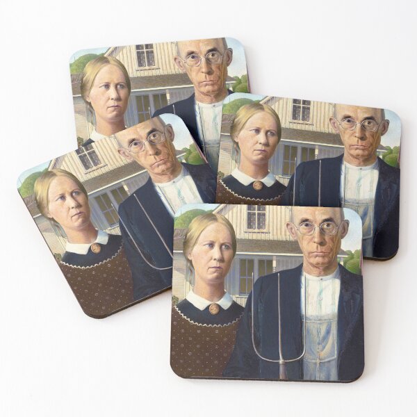 Item preview, Grant Wood's American Gothic (1930) designed and sold by portokalis.