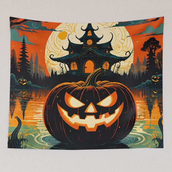 Item preview, Terrifying Demonic Pumpkin with Fiery Eyes designed and sold by GrizzlyCollective.