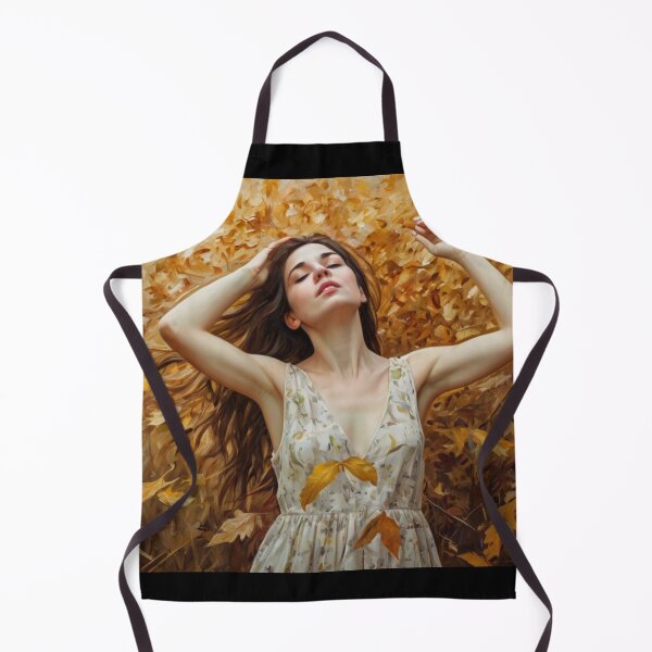 Item preview, A Beautiful Girl surrounded by falling Autumnal leaves after Bougereau designed and sold by Vintage Designs +.