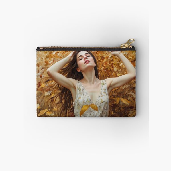 Item preview, A Beautiful Girl surrounded by falling Autumnal leaves after Bougereau designed and sold by Vintage Designs +.