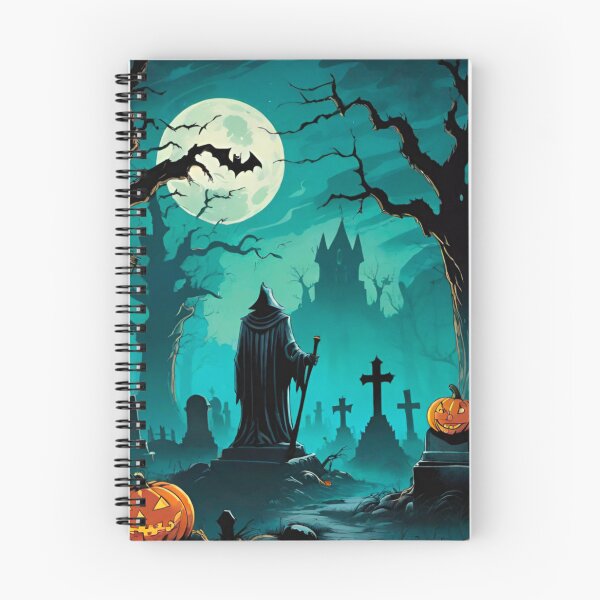 Item preview, Eerie Halloween Graveyard Scene at Night designed and sold by GrizzlyCollective.
