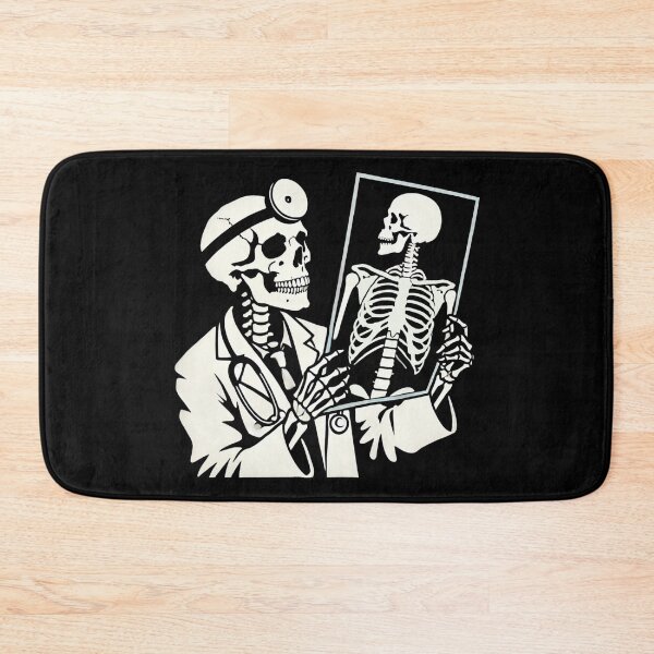 Aperçu de l'œuvre Médecin squelette regardant une radiographie créée et vendue par Blink Art Studio.
