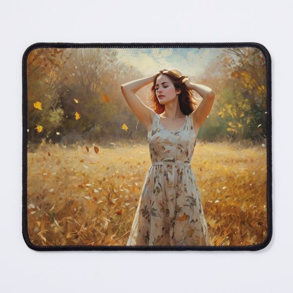 Item preview,  A Beautiful Girl surrounded by falling Autumnal leaves after Bougereau designed and sold by Vintage Designs +.