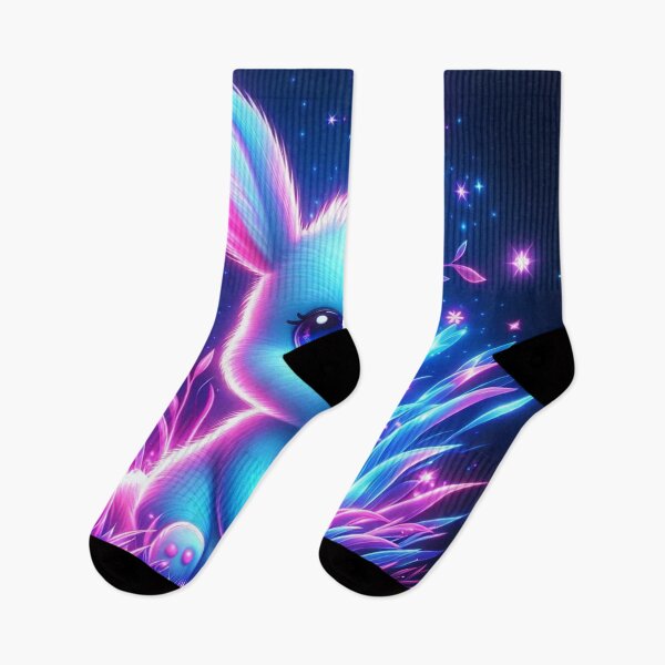 Item preview, Neon Bunny in a Field of Dreams designed and sold by TeslaSt0re.