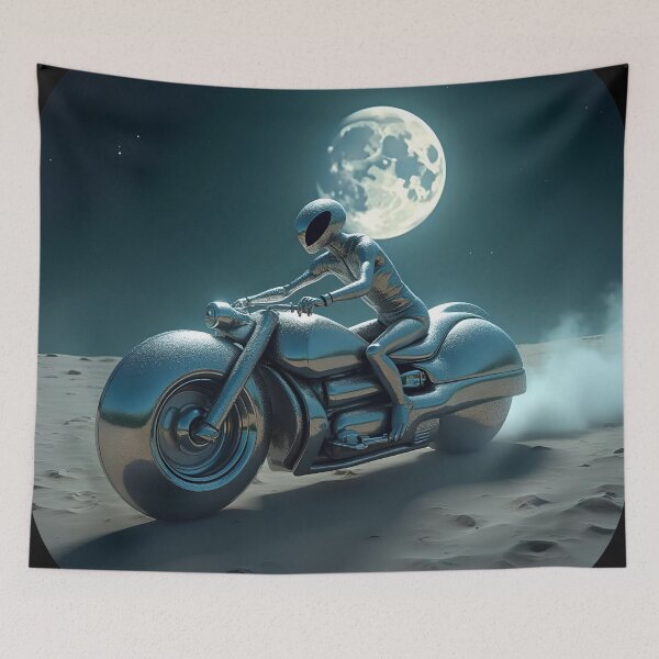 Item preview, Motorcycle on a Lost Planet 01 designed and sold by kjp-design.