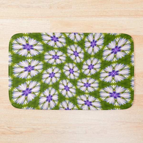Item preview, White Cornflowers Pattern designed and sold by Patternflower.