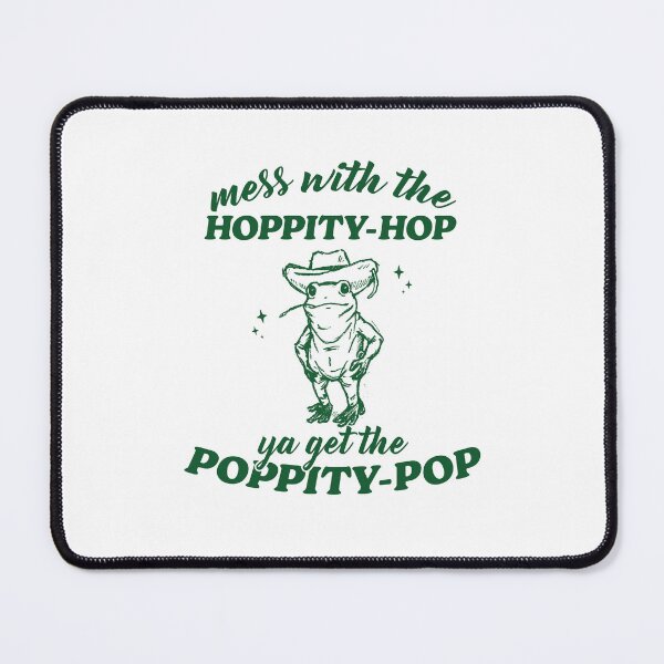 Item preview, Mess With The Hoppity Hop Ya Get The Poppity Pop, Vintage T-Shirt, Retro Funny Frog Shirt, Frog Meme designed and sold by samidsou.