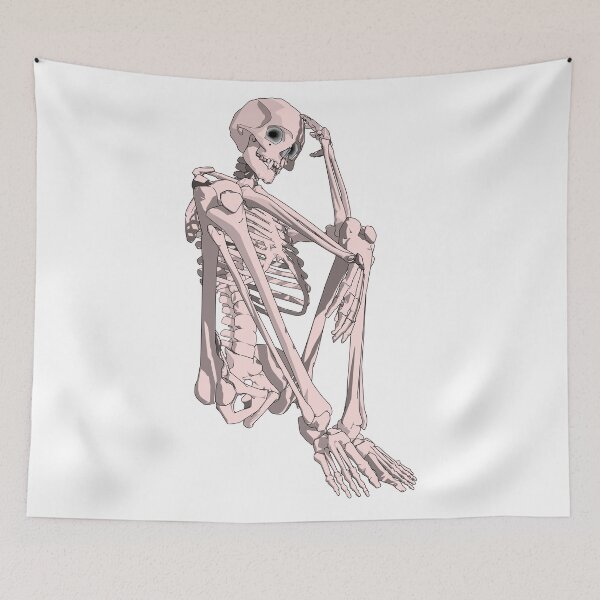 Item preview, Skeleton deep in thoughts designed and sold by m-yoga-store.