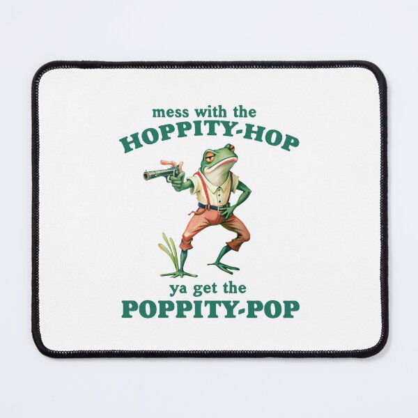 Item preview, Mess With The Hoppity Hop Ya Get The Poppity Pop, Retro Cartoon T Shirt, Weird T Shirt, Meme T Shirt, Retro Funny Frog designed and sold by samidsou.