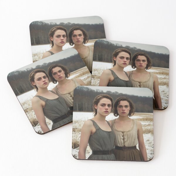Item preview, Gothic style art of two beautiful women standing in a corn field after Bougereau designed and sold by Vintage Designs +.