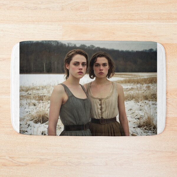 Item preview, Gothic style art of two beautiful women standing in a corn field after Bougereau designed and sold by Vintage Designs +.