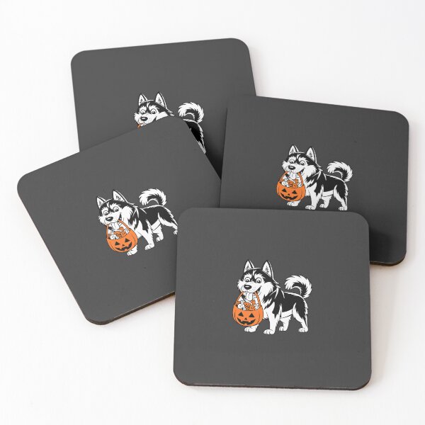 Item preview, Husky with Halloween candy designed and sold by Blemenowo.