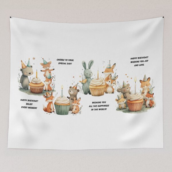 Item preview, Cute Animal Birthday Party Celebration designed and sold by Jasava Shop.