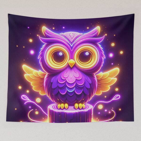 Item preview, Neon Owl Night designed and sold by TeslaSt0re.