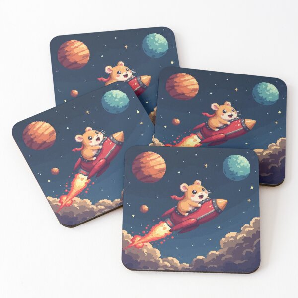 Item preview, Pixel Hamster in Galactic Flight designed and sold by NaturePixel.