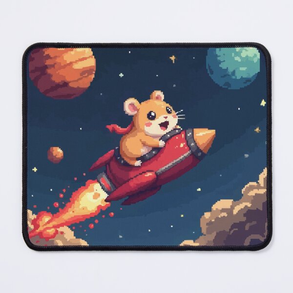 Item preview, Pixel Hamster in Galactic Flight designed and sold by NaturePixel.