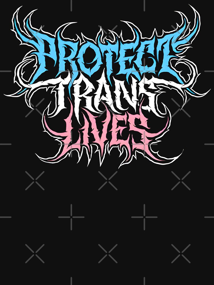 Thumbnail 7 von 7, Classic T-Shirt, Schützen Sie das Leben von Transsexuellen Death Metal Logo designt und verkauft von fusedtees.