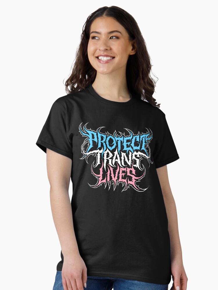 Thumbnail 1 von 7, Classic T-Shirt, Schützen Sie das Leben von Transsexuellen Death Metal Logo designt und verkauft von fusedtees.