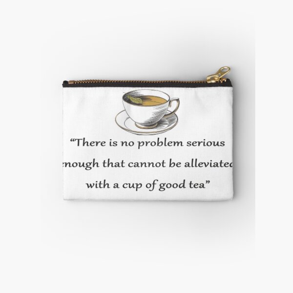 Item preview, Teacup with text “There is no problem serious enough that cannot be alleviated with a cup of good tea” designed and sold by Tomasz  Siennicki.