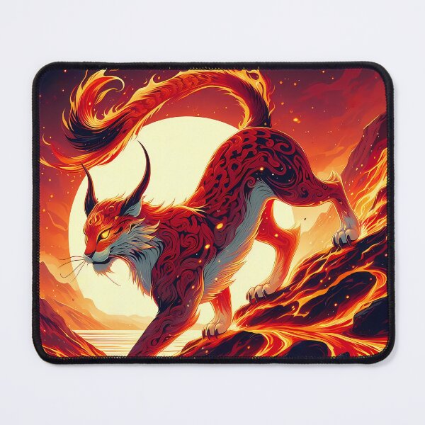 Item preview, Lava Fire Lynx, Ai Generated Art designed and sold by ACC .