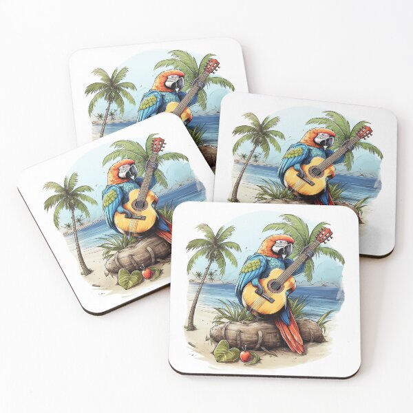 Item preview, Islander Parrot With a Guitar designed and sold by lovefurries.